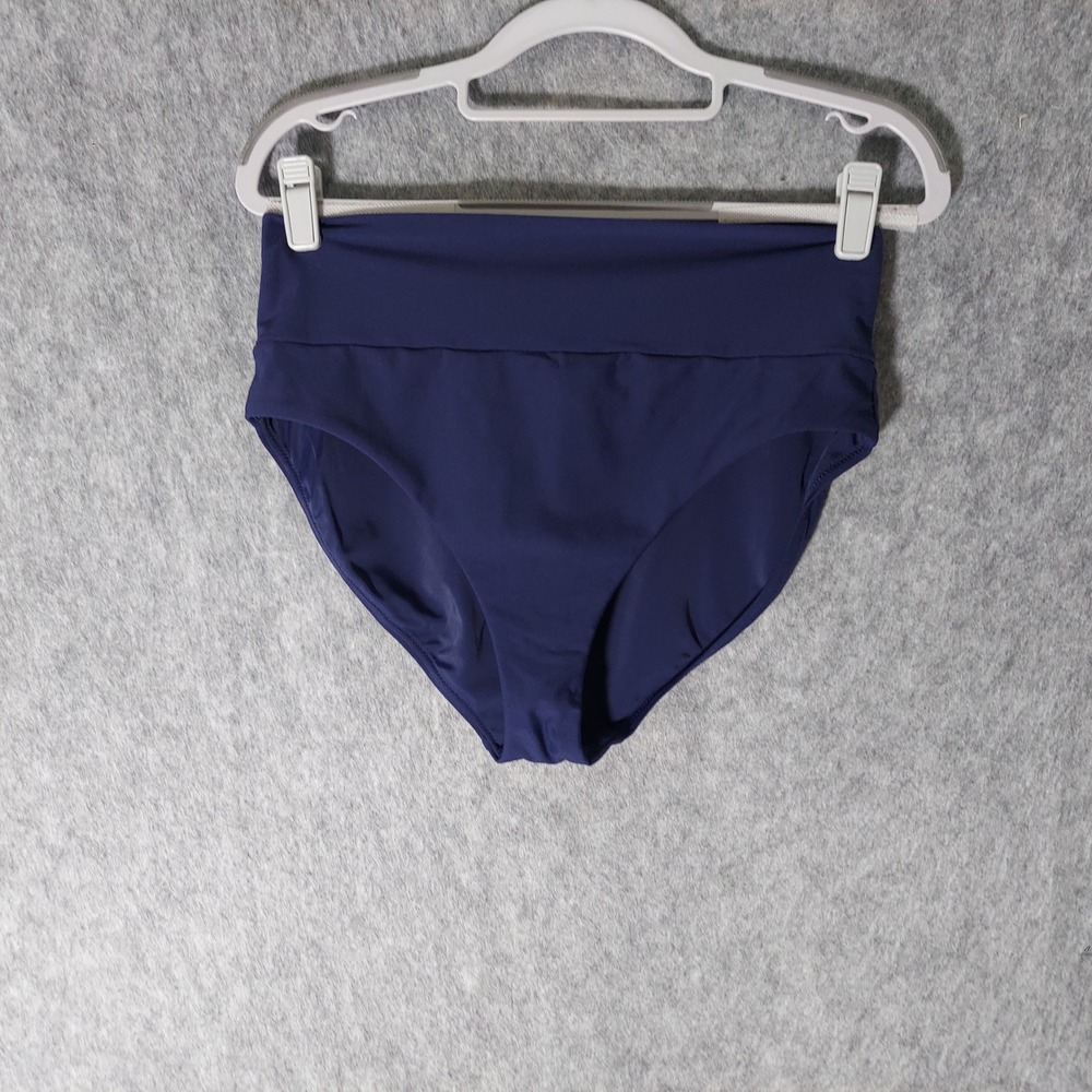 Calia Carrie Underwood Swimsuit Bottoms M Navy Blue High Waisted Bikini Briefs
